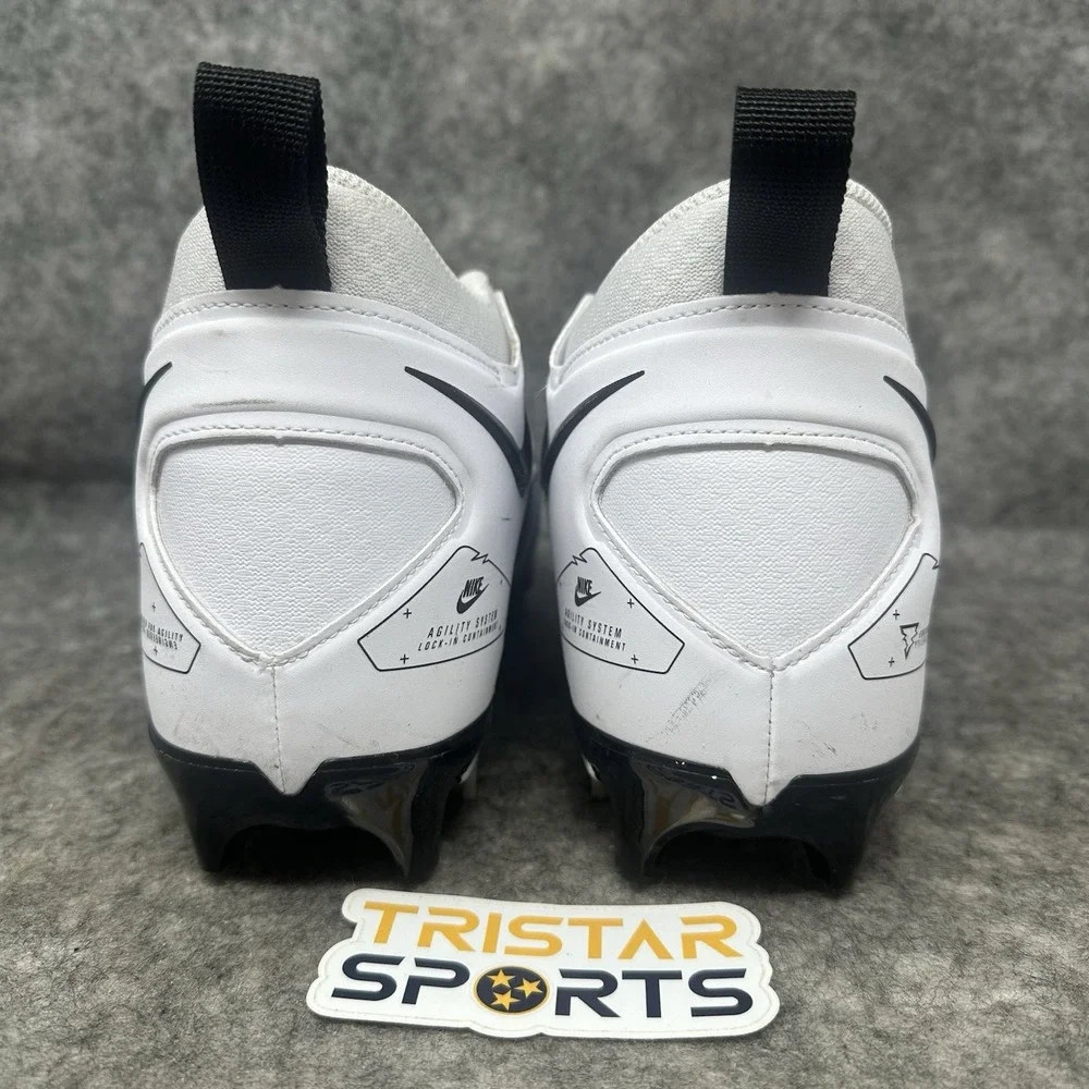 Nike Alpha Menace Pro 3 Football Cleats Mens Size 10.5 White Black CT6649-100